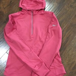 Nike zip up pullover with hood